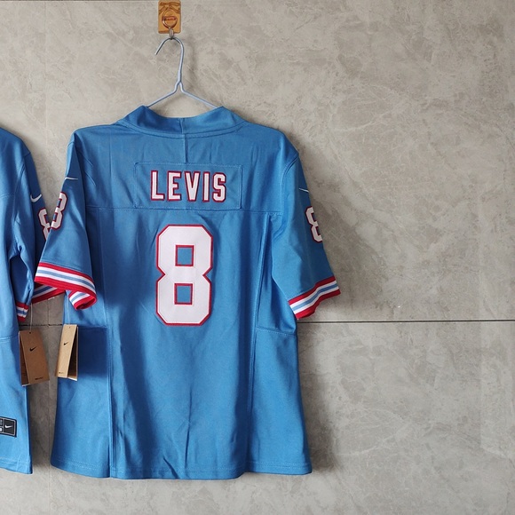 NWT mens & youth 8 Will Levis 2024 Blue Oilers FUSE Stitched Jersey - Picture 2 of 3